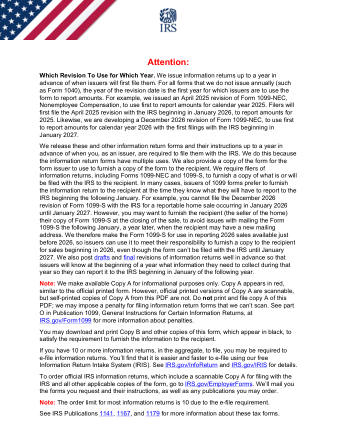 Form 1099-MISC - Miscellaneous Information