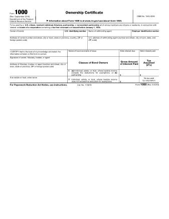 IRS Form 1000