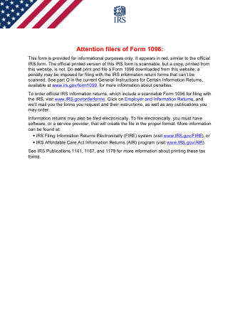 IRS Form 1096