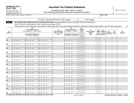 IRS Form 1120UTP