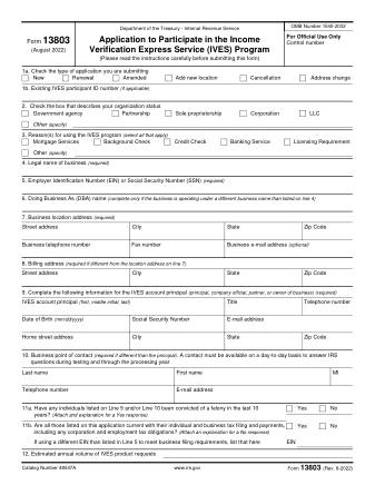 IRS Form 13803