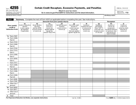 IRS Form 4255
