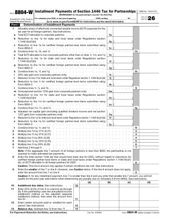 IRS Form 8804W