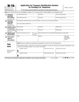 IRS Form W7A