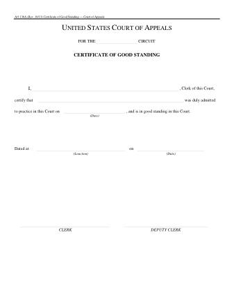 US Courts Form AO136A
