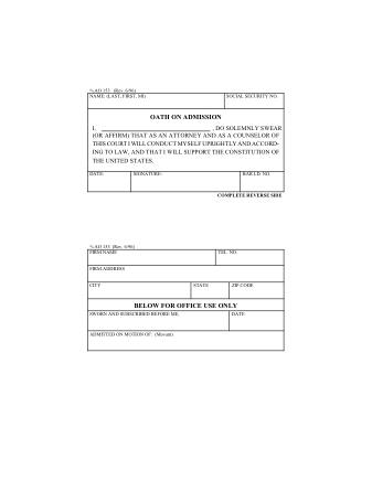US Courts Form AO153