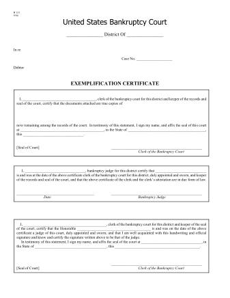 US Courts Form B131