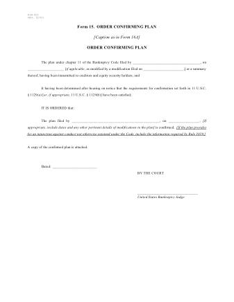 US Courts Form B15