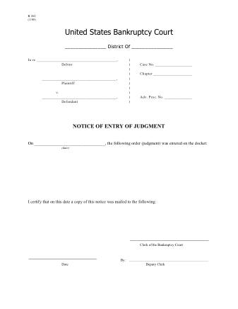 US Courts Form B262