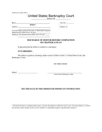 US Courts Form FORM 18FH 0807